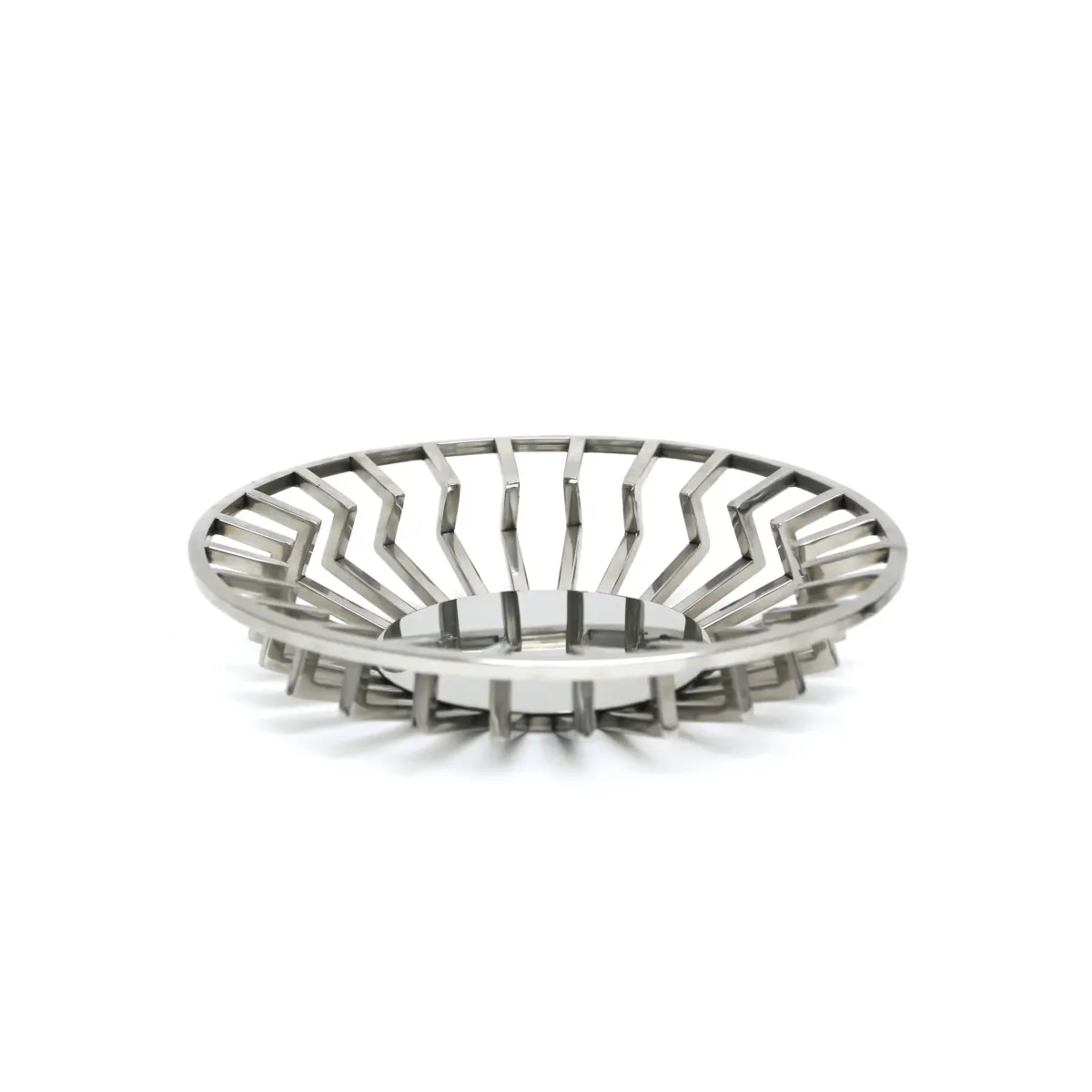 Silver Stainless Steel Serving Basket