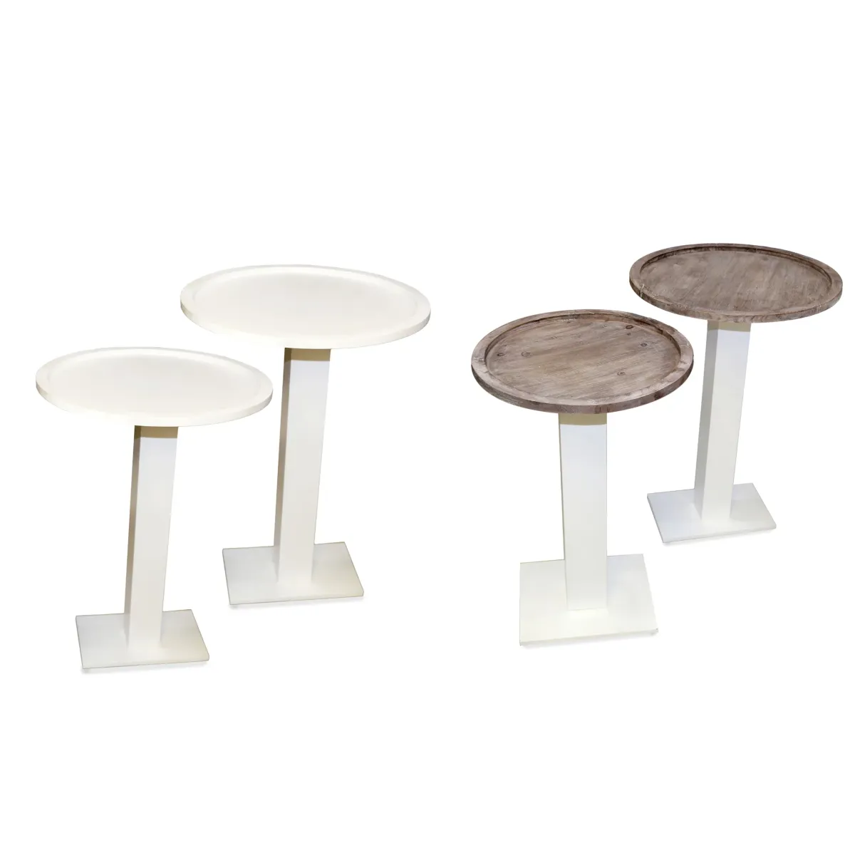 Round Wooden Tray With Stand