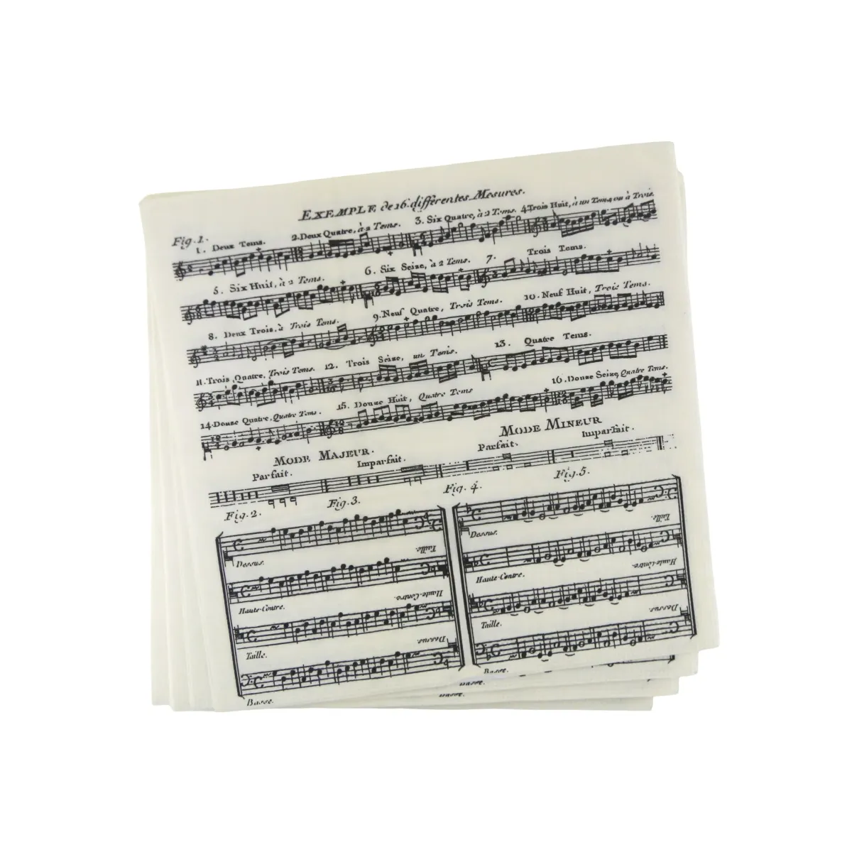 Vintage Music Notes Napkin