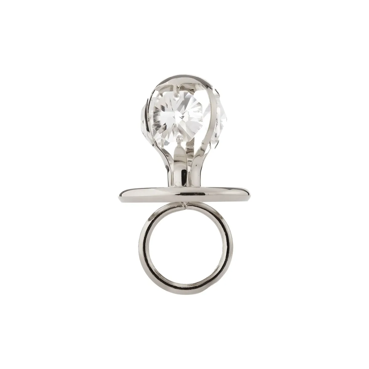 Silver Plated pacifier Crystal Souvenir