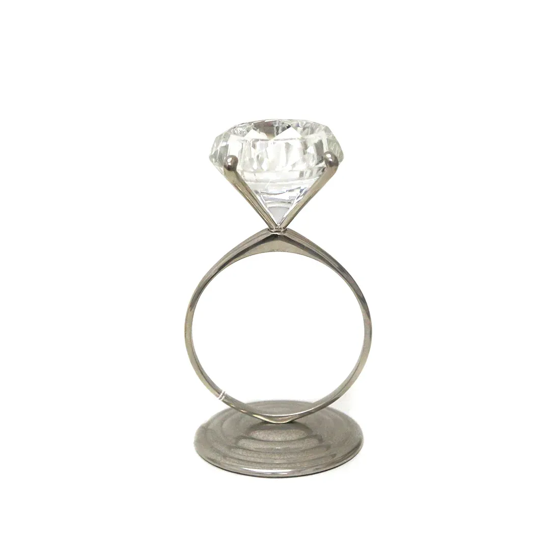 Silver Crystal Diamond Ring Souvenir