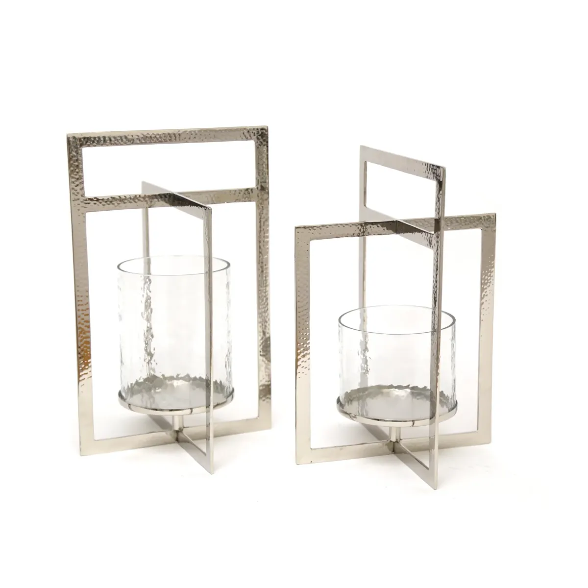 Silver Hammered Lantern