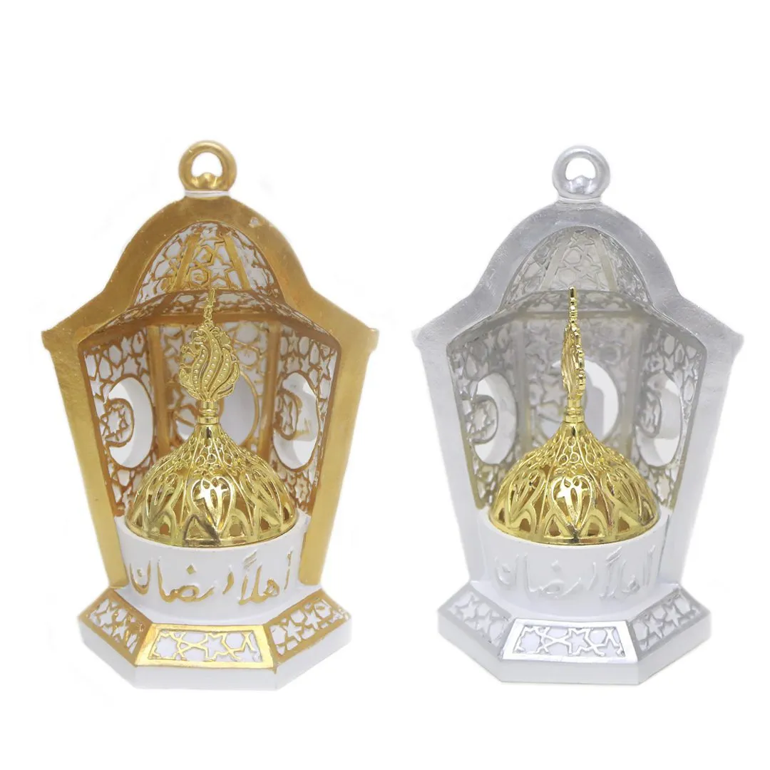 Ceramic Arabesque Burner with Hexagon Base – Elegant Ramadan and Islamic Decorative Piece