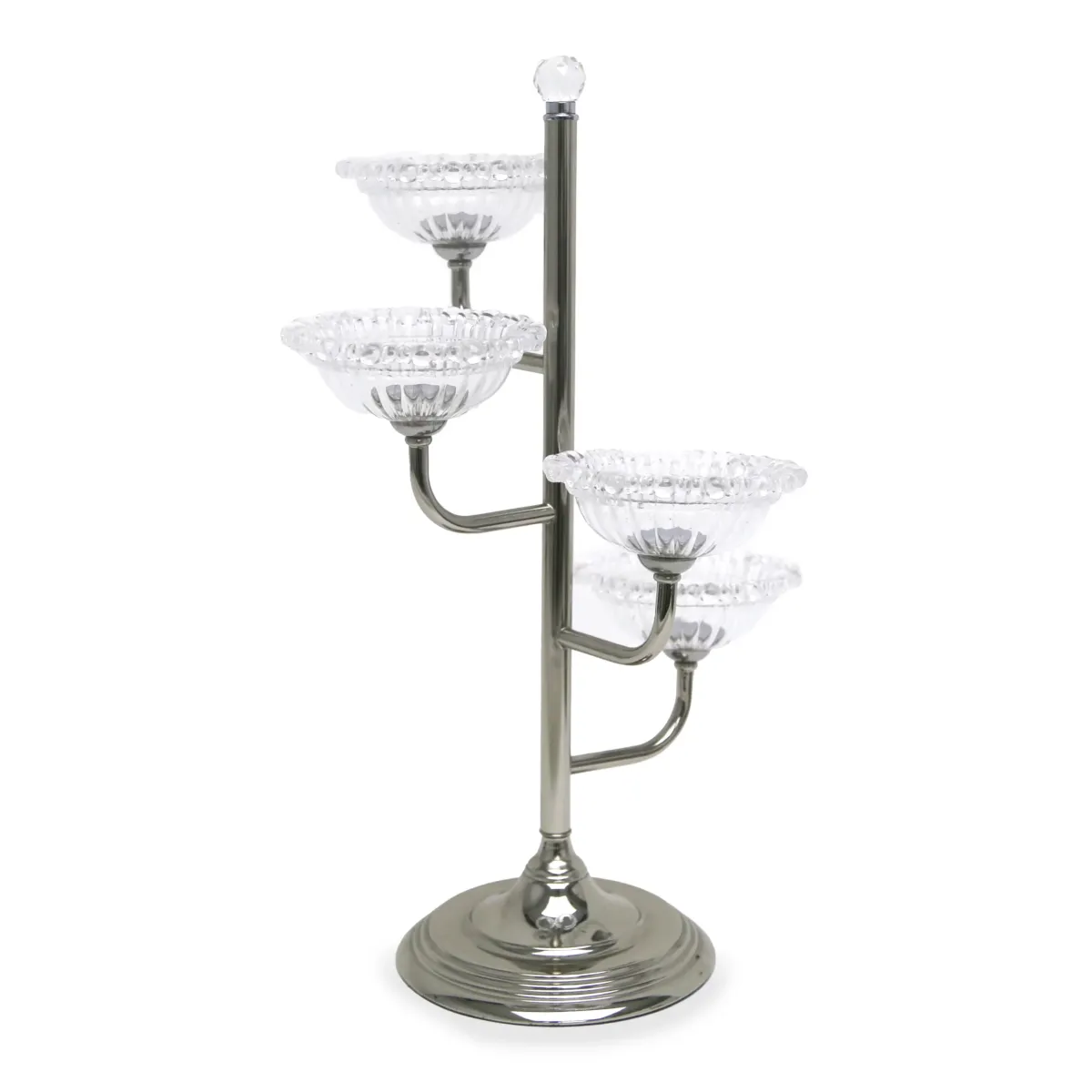 Nickle Plated Stand W/Diamond On Top