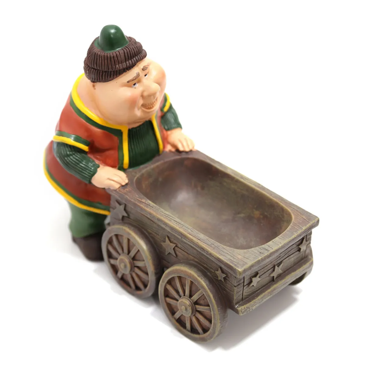 Fat Man Pushing a Cart – Whimsical Decorative Figurine for Ramadan and Playful Home Decor