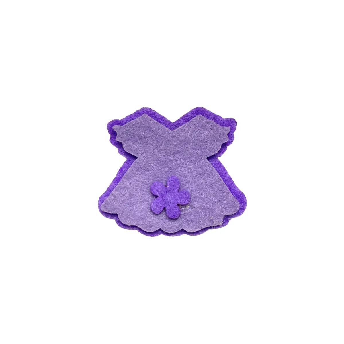 Purple Dress Shape Felt Motif