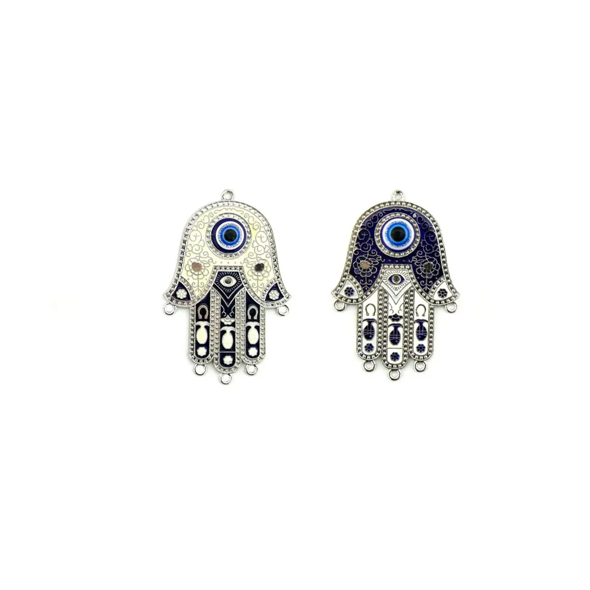 Eye Turkish Hand Palm Navy Pendant – A Symbol of Protection and Elegant Style!