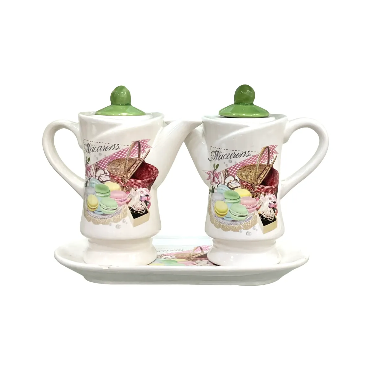 Set Of Oil & Vinegar Jugs On Tray