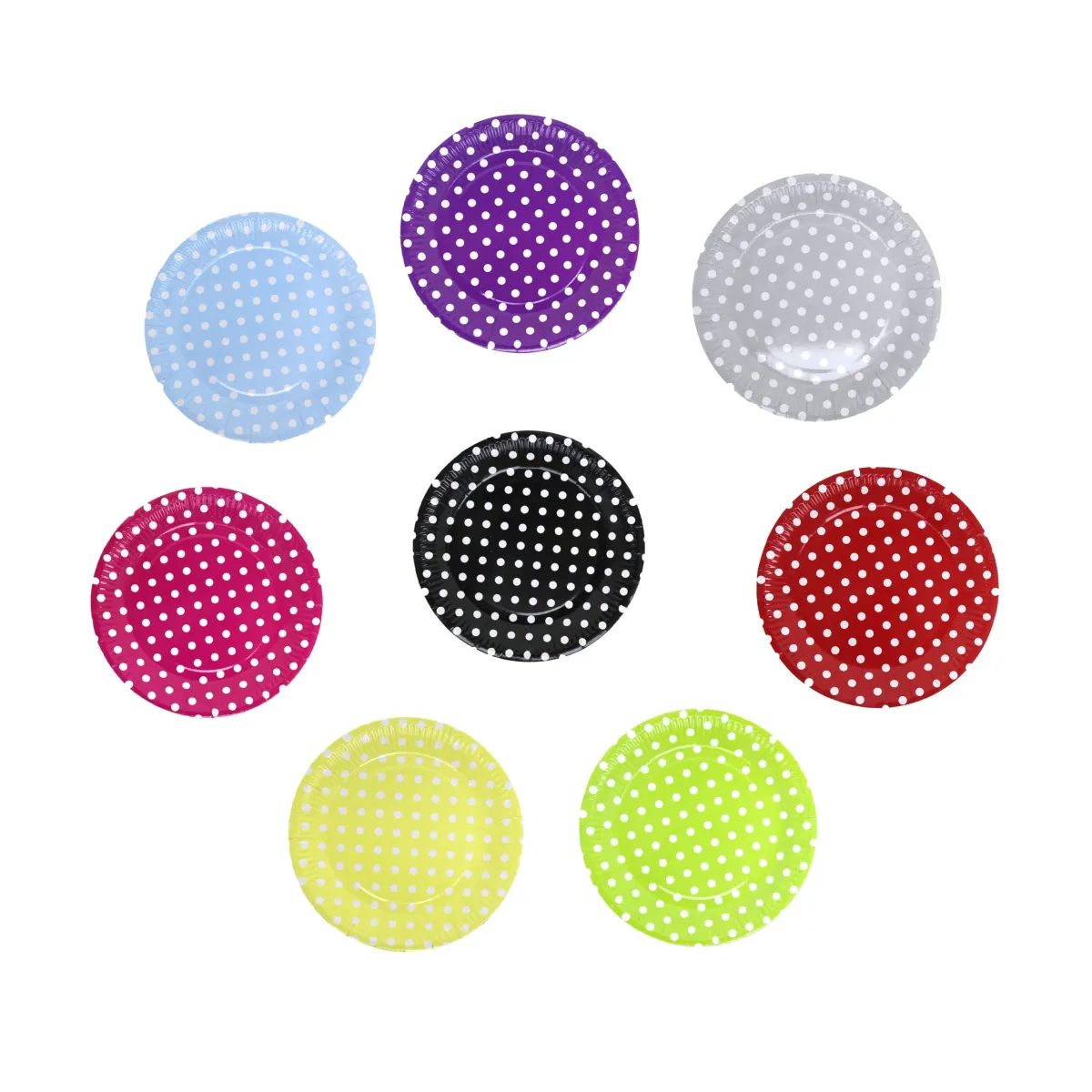 Dotted Colored Carton Plate – Fun & Versatile