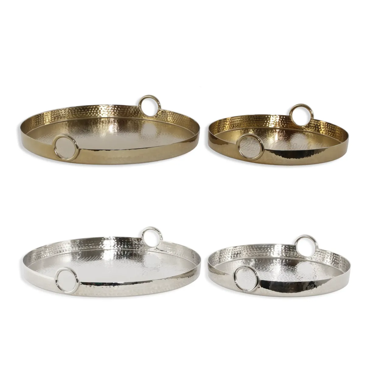 ALU Round Hammered Elise Serving Tray
