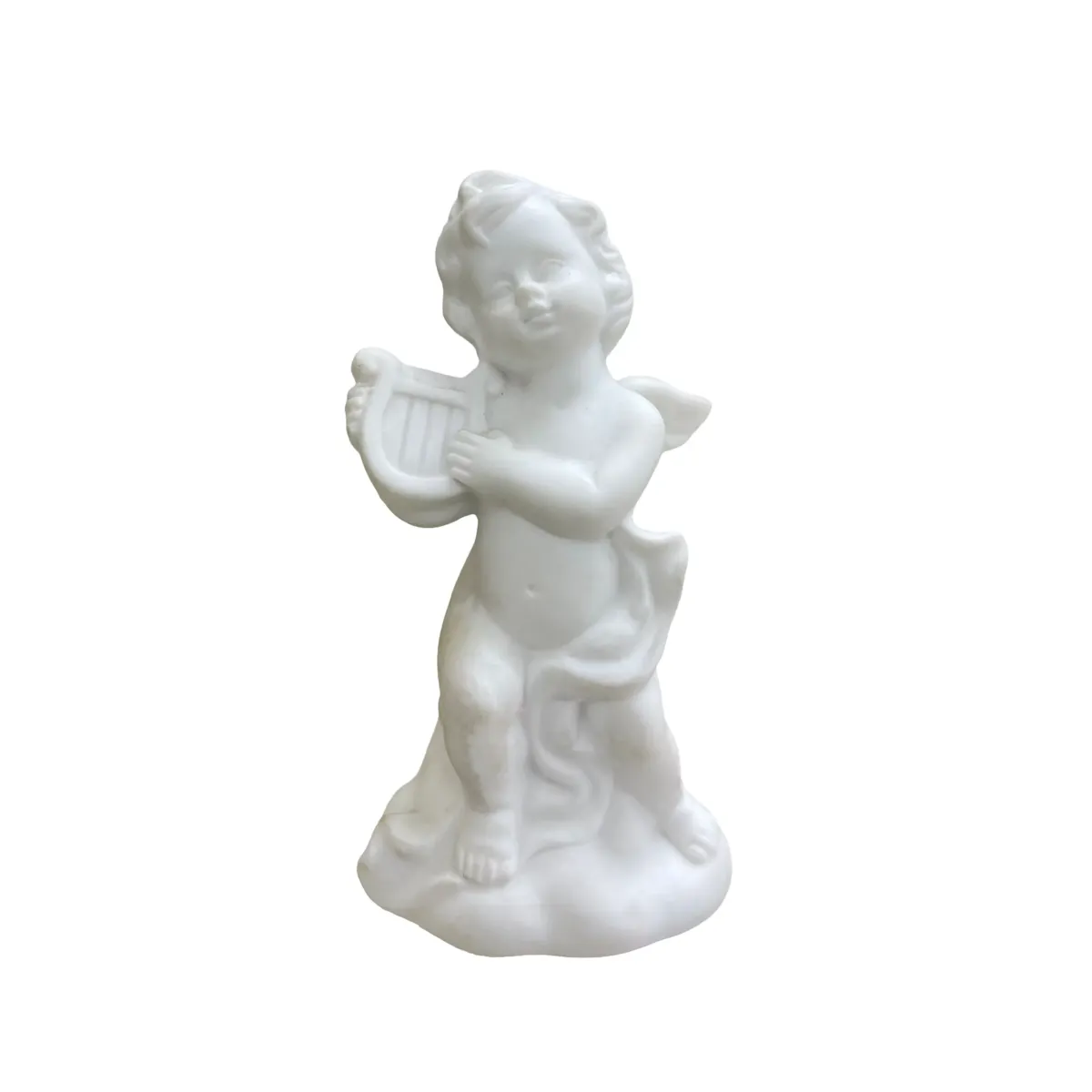 Standing Angel Playing Lyre – Elegant Musical Figurine Decor
