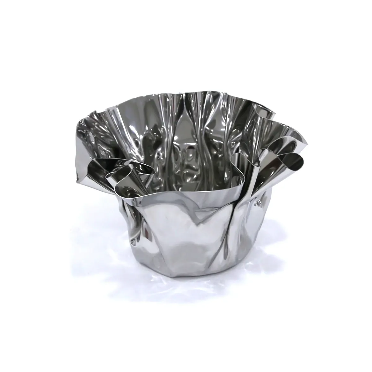 Stainless Steel Crimple Vase