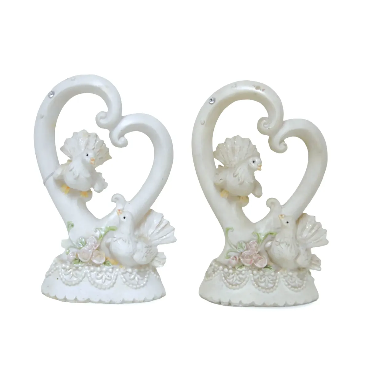 2 Doves Inside Heart Souvenir – 14 cm Keepsake | Articles World