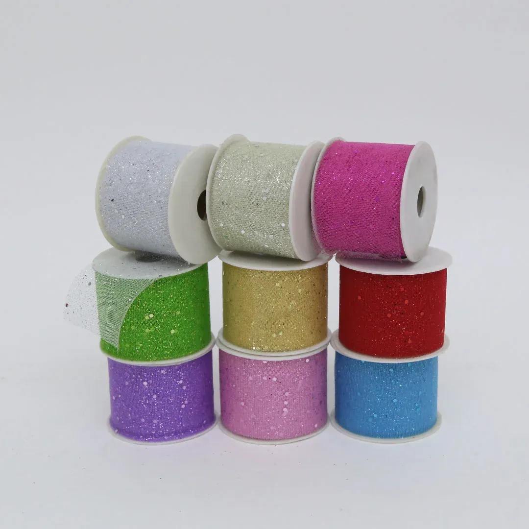 Soft Glitter Organza Ribbon