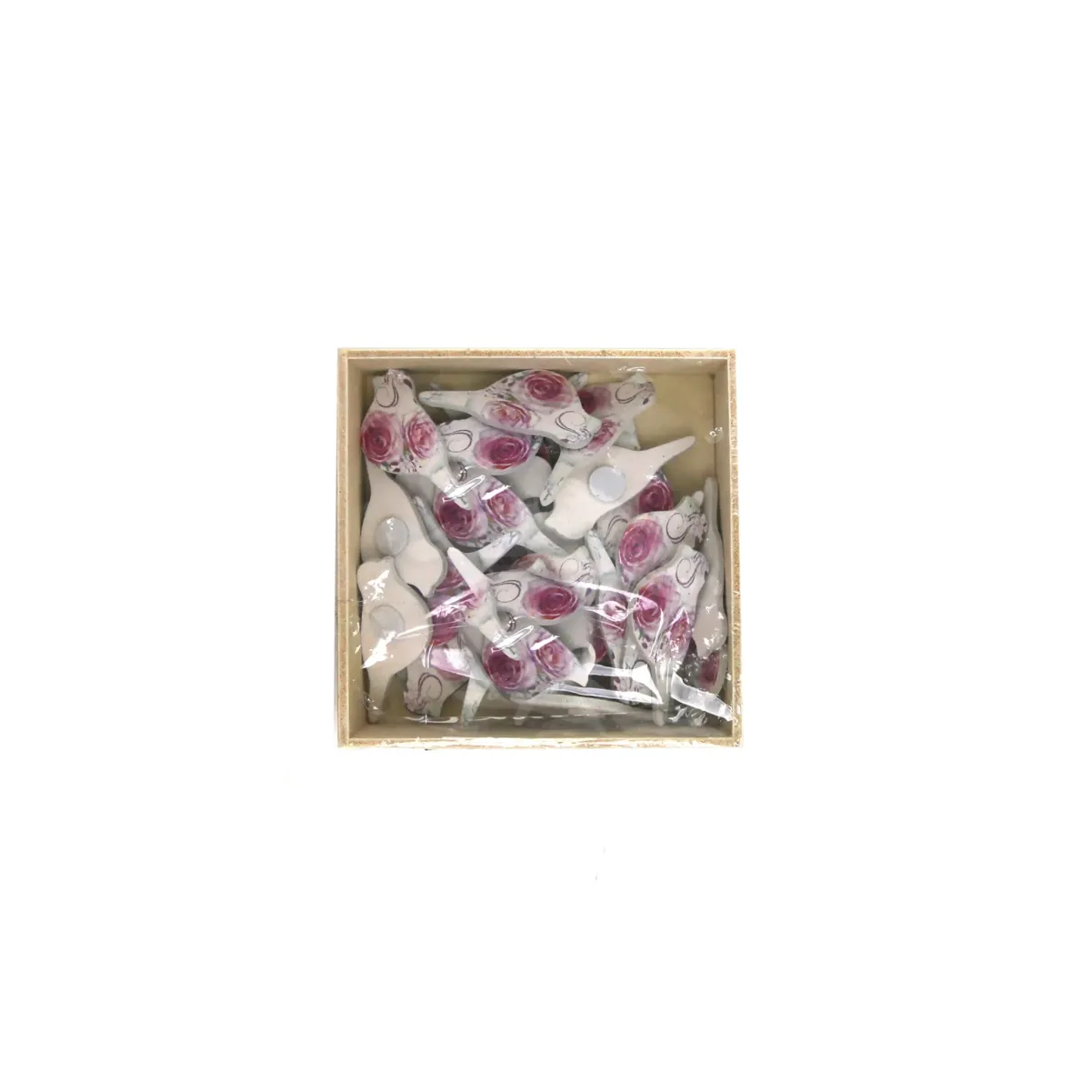 Rose Print Bird Shape Motif