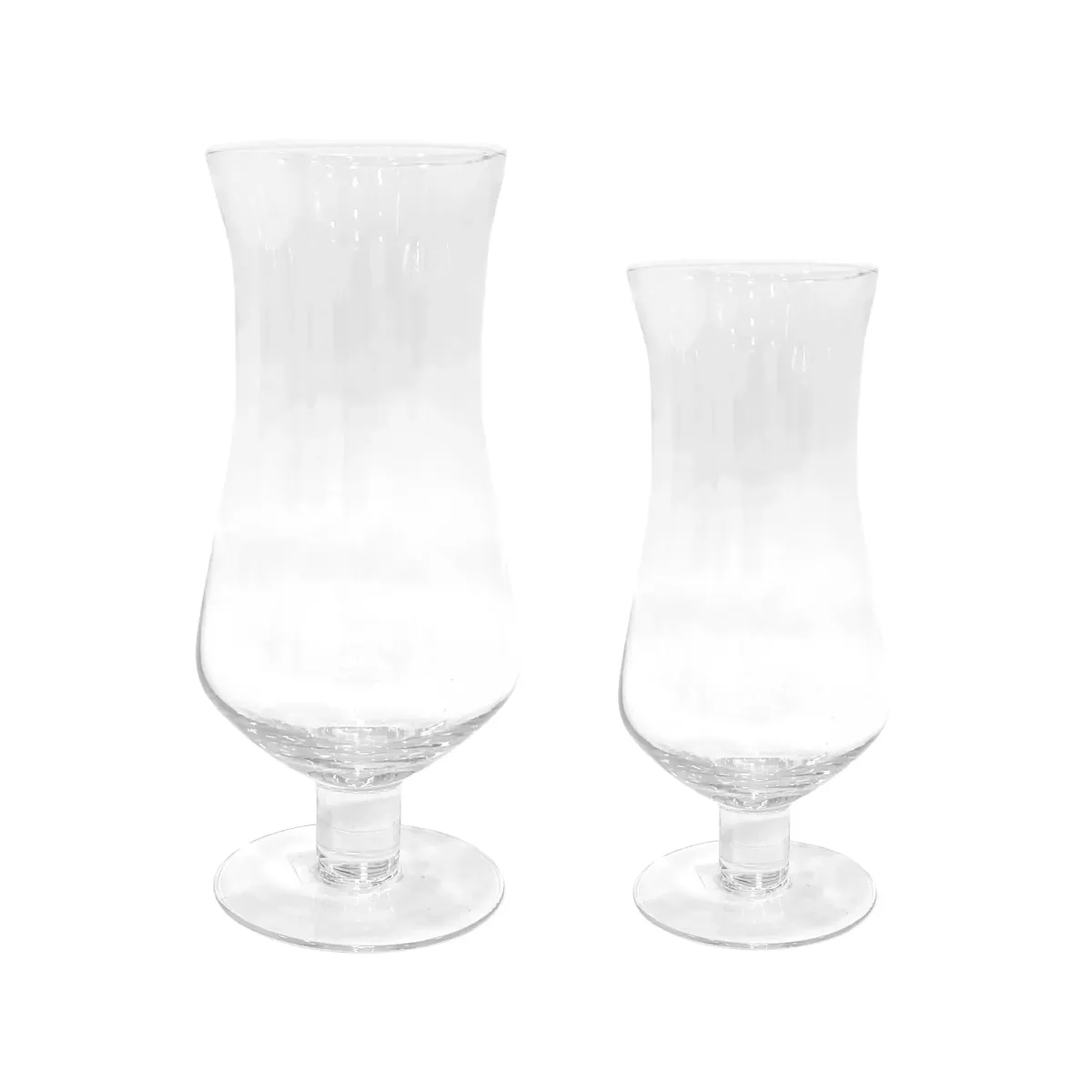 Elegant Clear Glass Pedestal Vase
