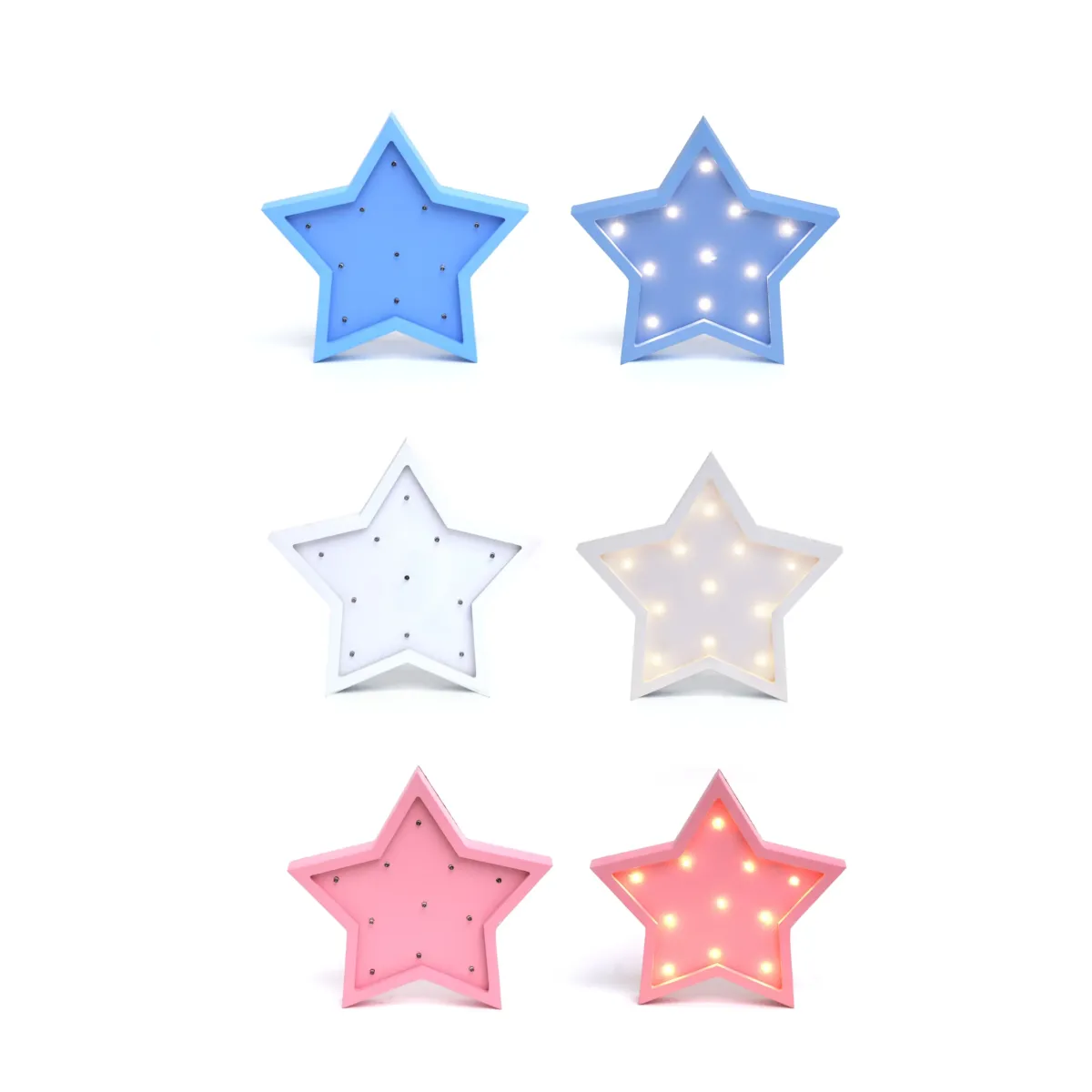Wooden Led Light Star