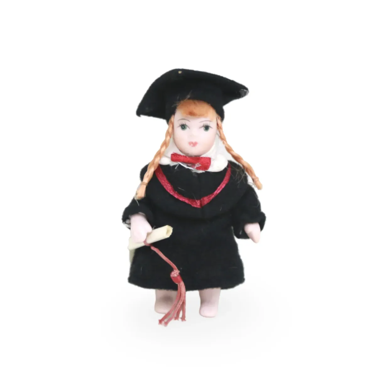 Graduated Girl Figurine – Elegant 10″ Resin Graduate Statue in Cap & Gown, Perfect Graduation Party Centerpiece & Keepsake Gift