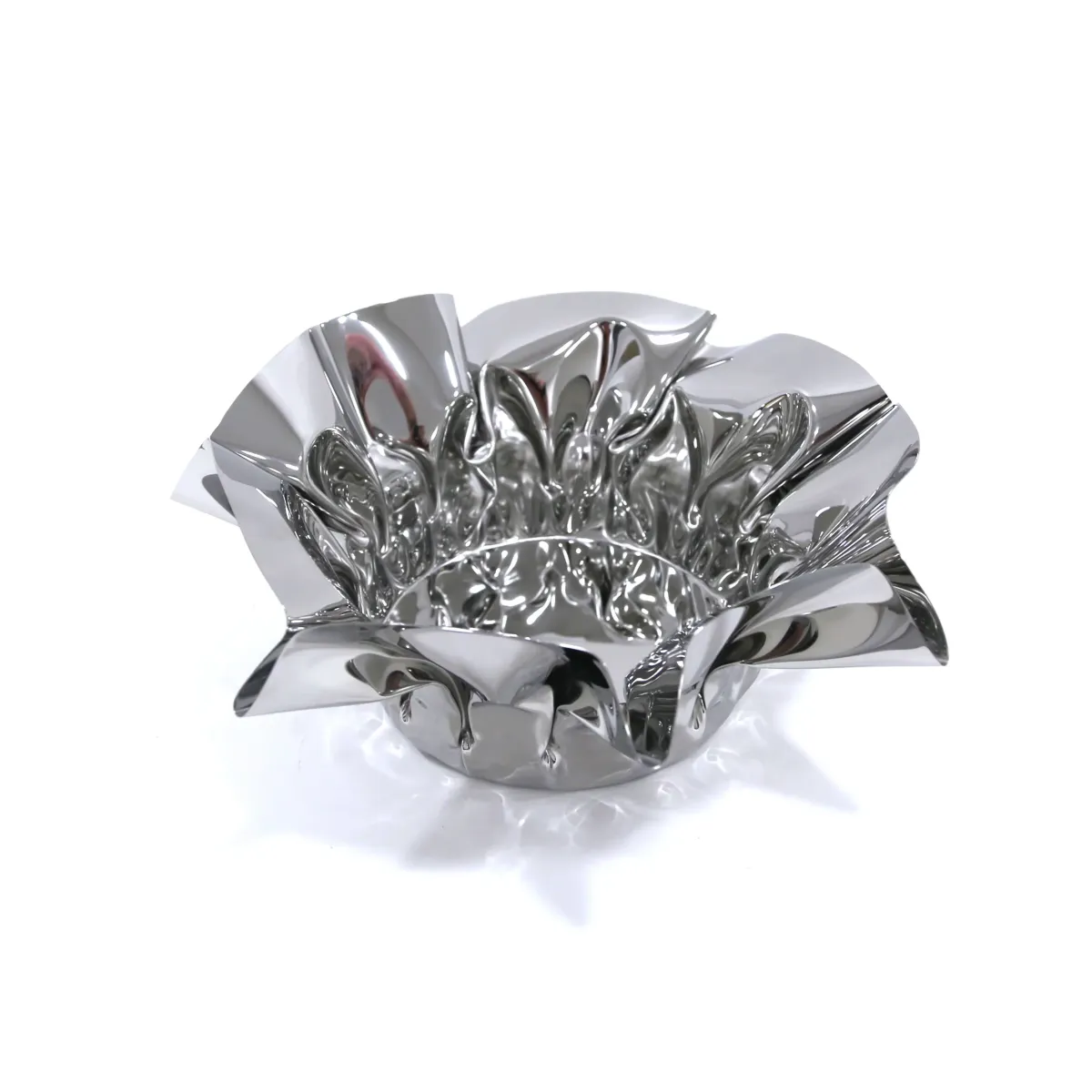 Stainless Steel Crimple Vase