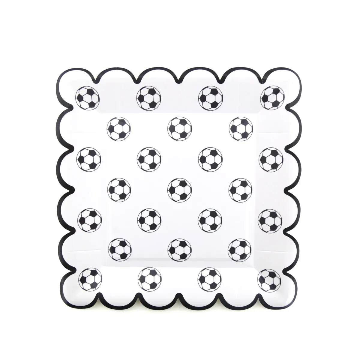 Football Square Carton Plate