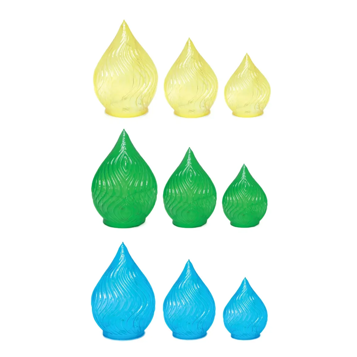 Wavy Tear Drop Glass LED Decor – Elegant Table Light