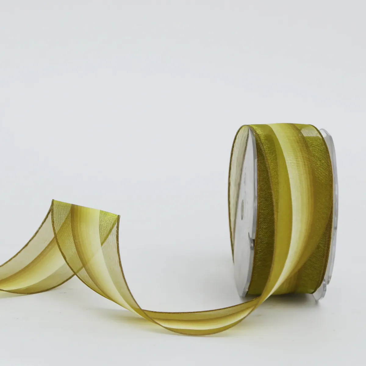 Olive Vertical Organza Ribbon