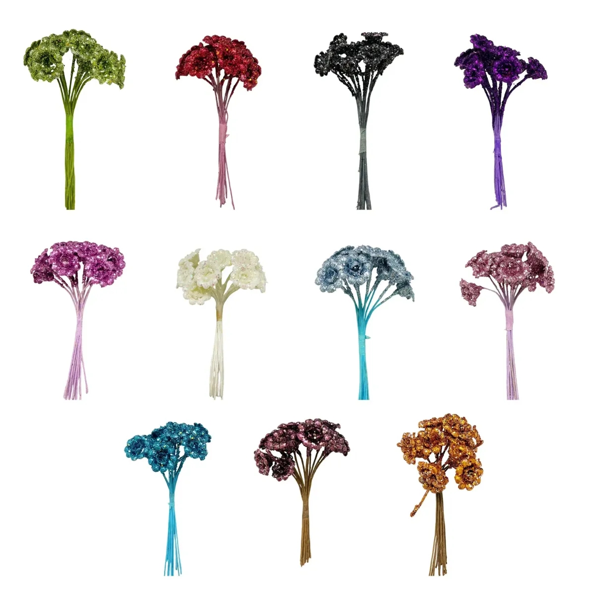 Small Glittered Flower Decoration