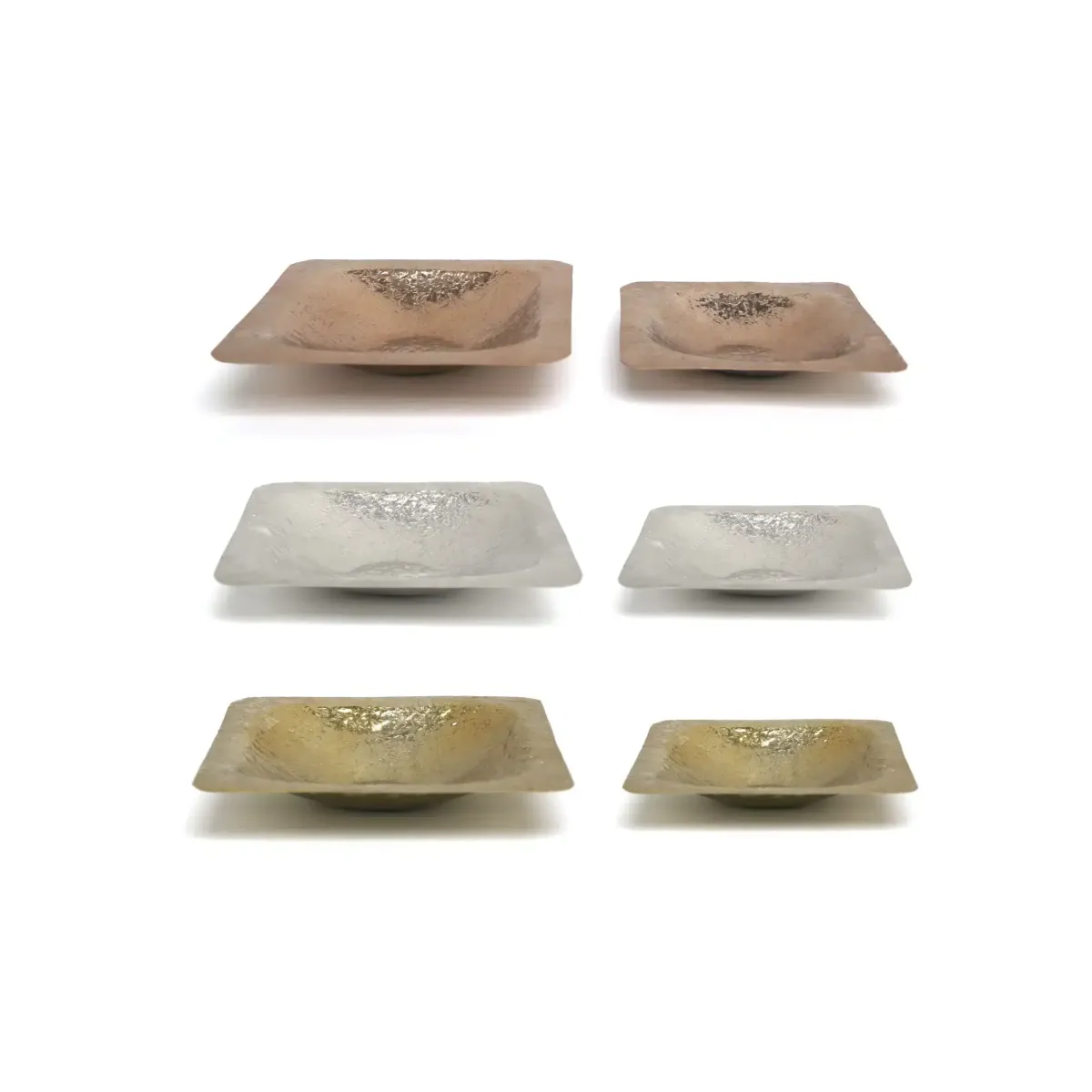 Crumpled Square Alu Wave Bowl