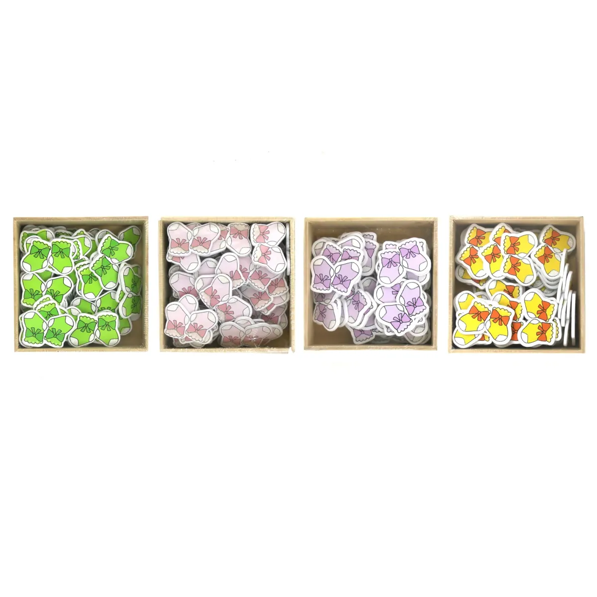 Double Pair With Tie Socks Wooden Motif