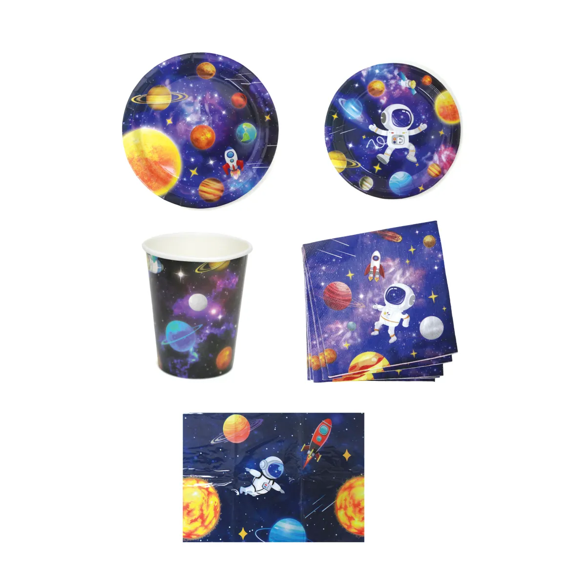 Space Party Cutlery Set Kids Birthday Tableware