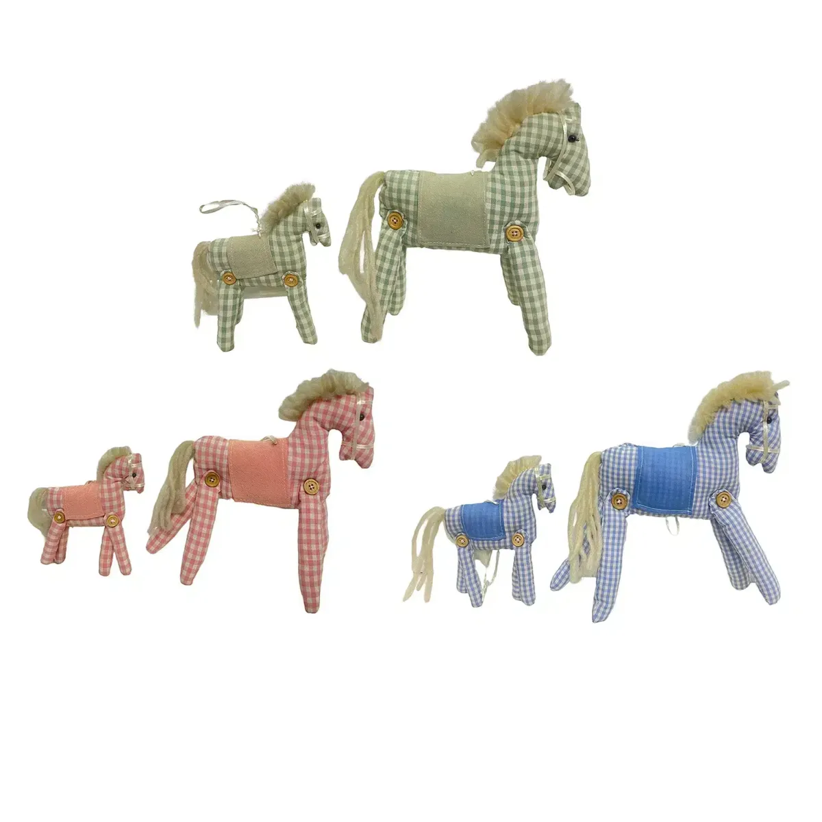Hanging Colored Plush Horse