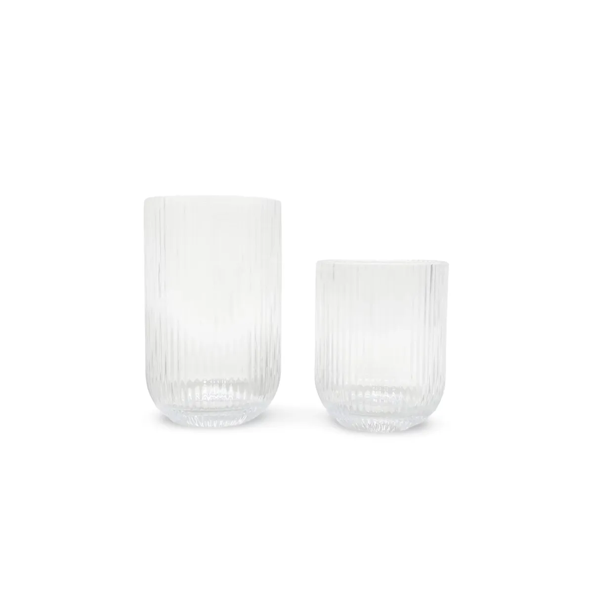 Clear Ribbed Highball Glass