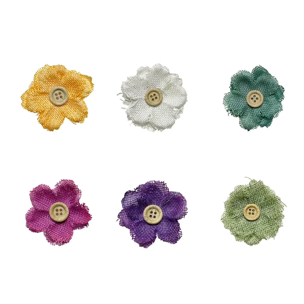 Jute Flower Motif Natural Rustic Decor Accent