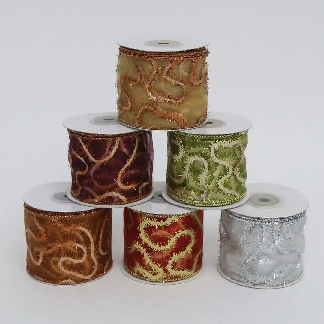 Ropes Pattern Organza Ribbon