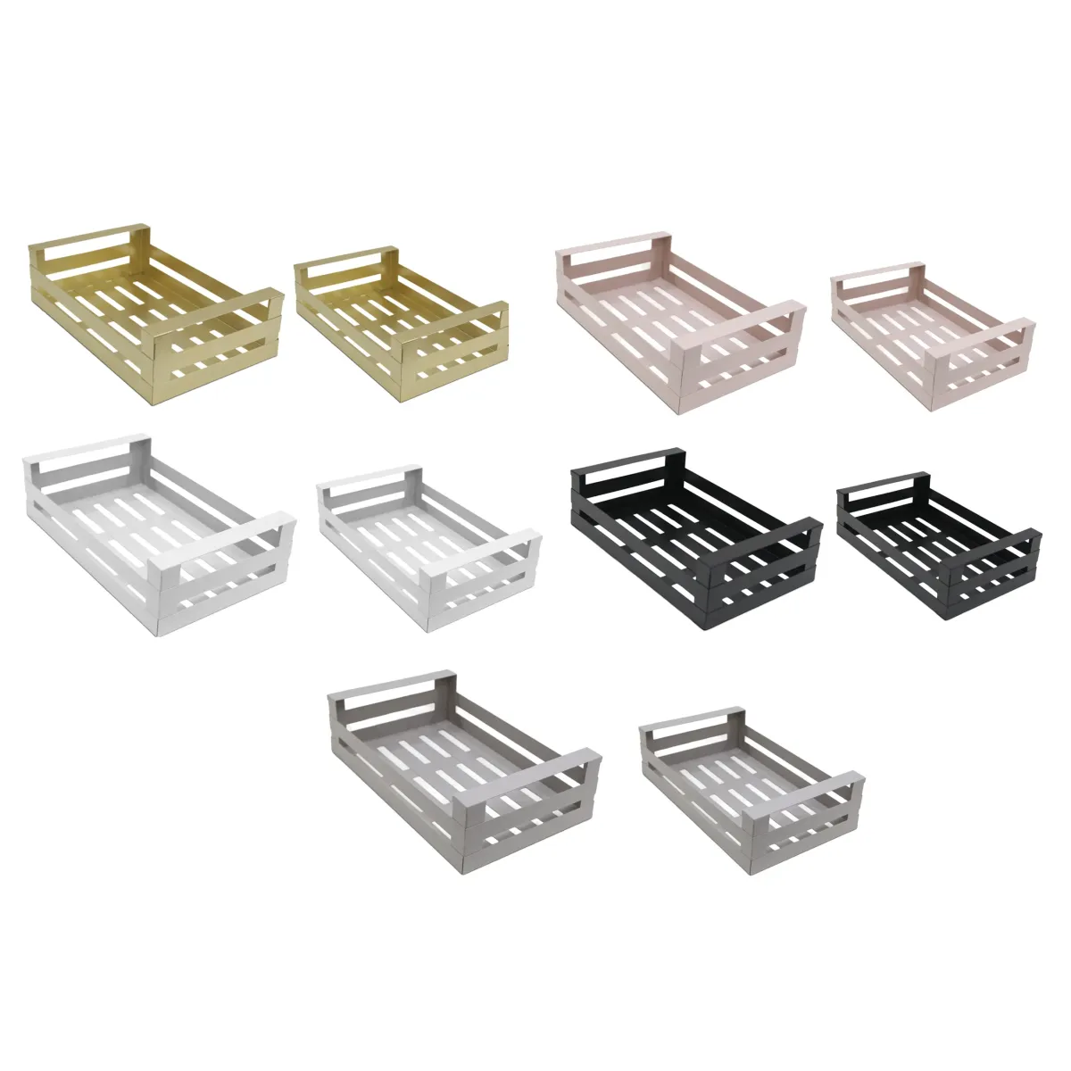 Rectangular Metal Box With Handle – Set of 2 Storage Boxes