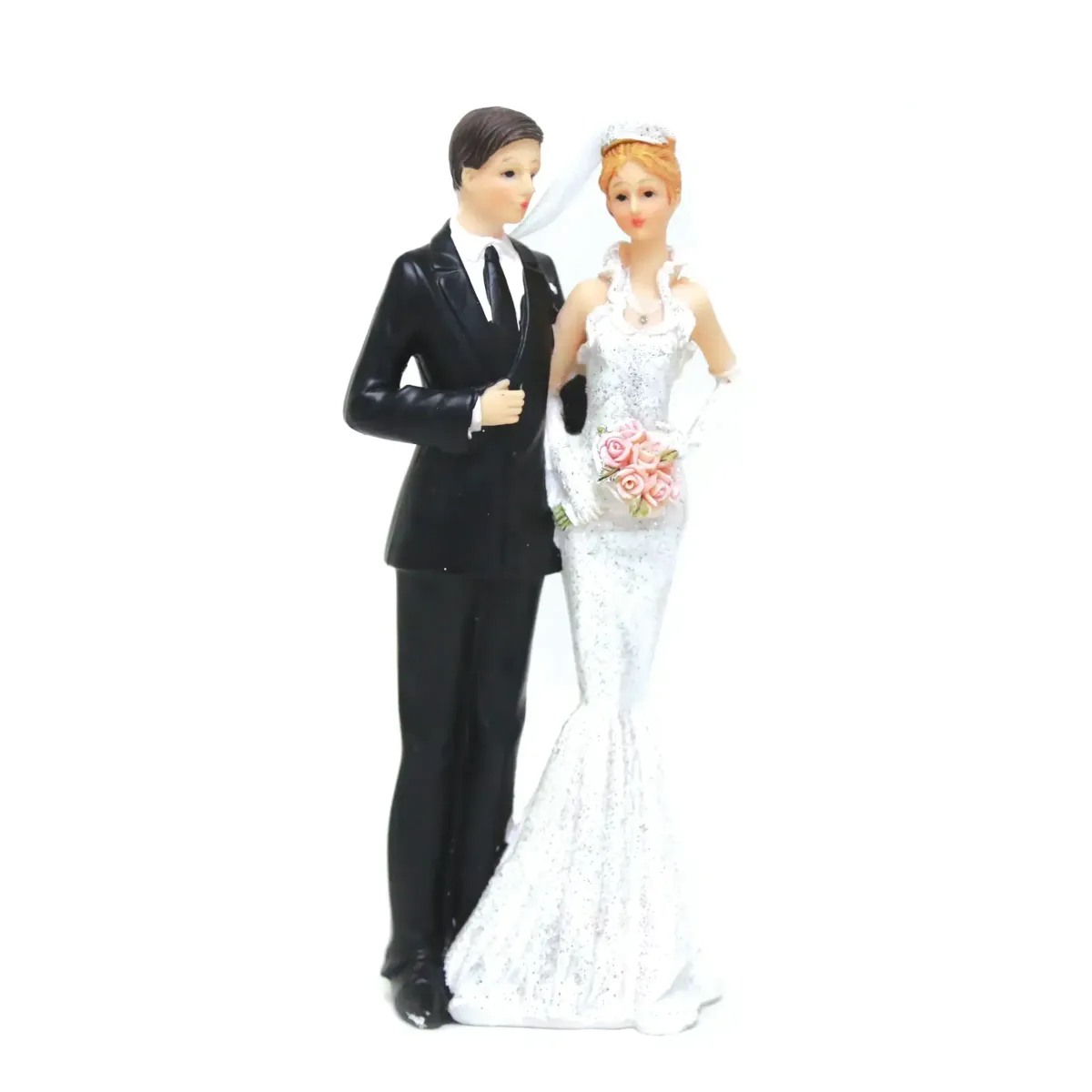 Bride & Groom Figure Decoration – Wedding Couple Figurine 10 cm