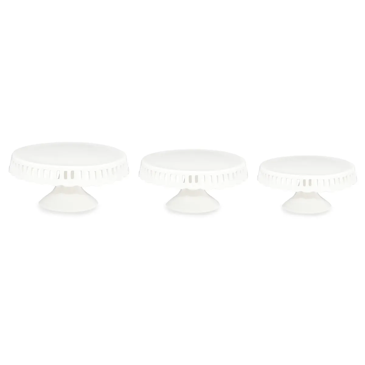 White Umbrella Design Ceramic Cake Stand