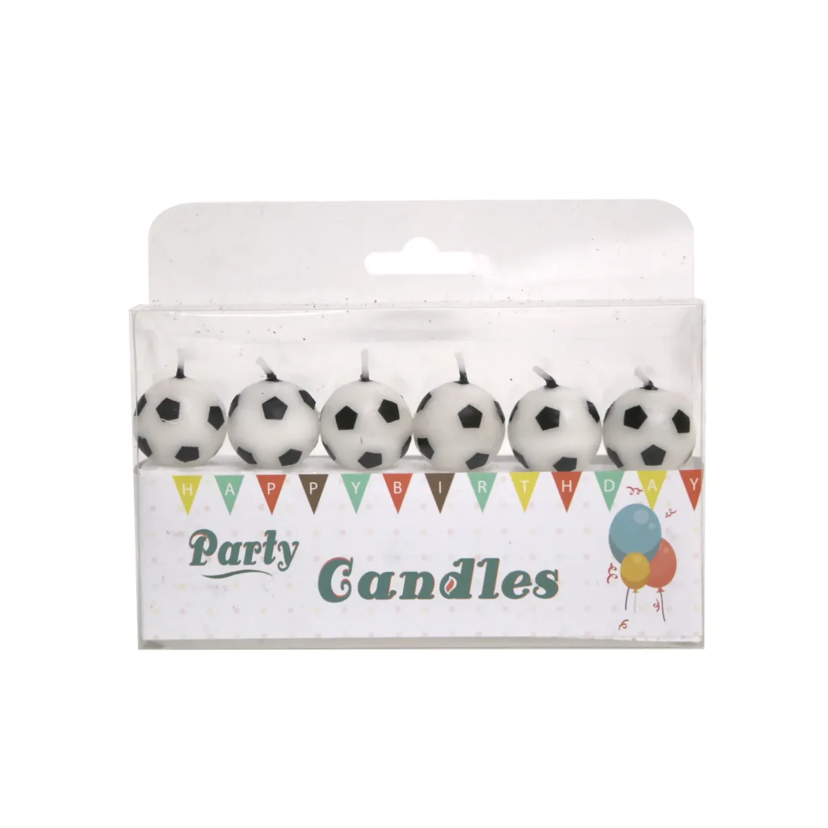 White & Black Football Shape Candle – Score a Goal for Your Celebration!