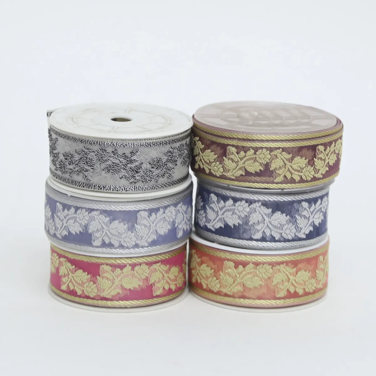 Flower Embroidered Voile Ribbon