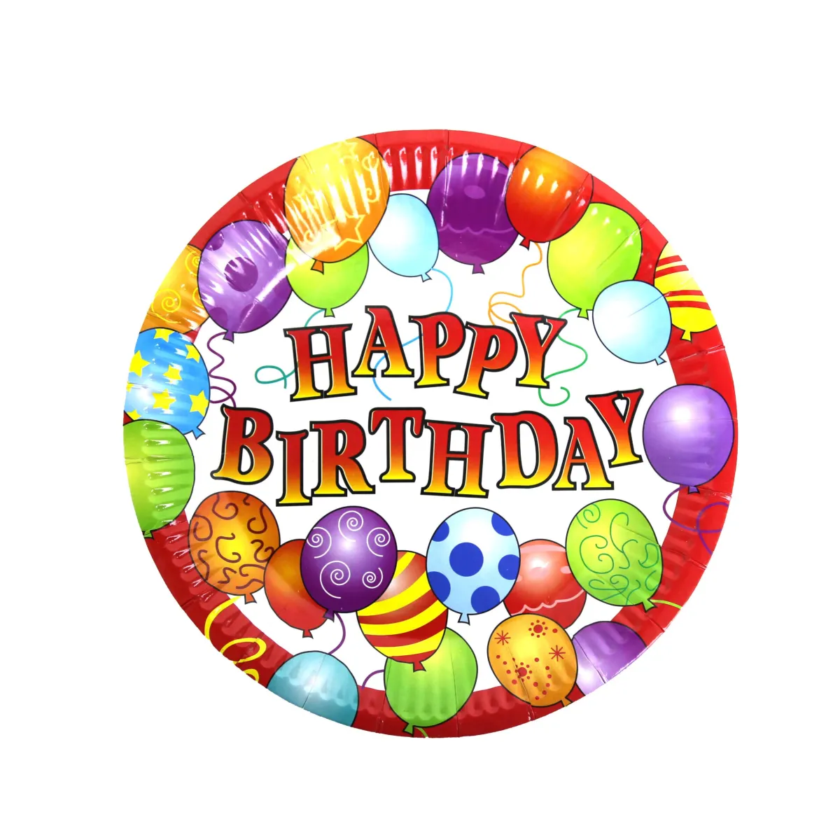 Happy Birthday Balloon Plate – Colorful Party Supplies