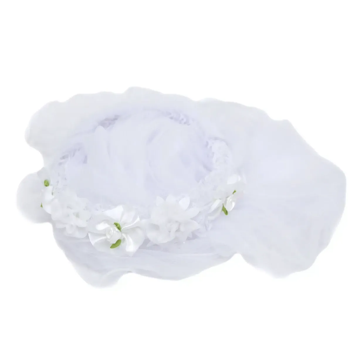 Flower Wreath Tulle Bridal Veil – Romantic & Ethereal Bridal Accessory