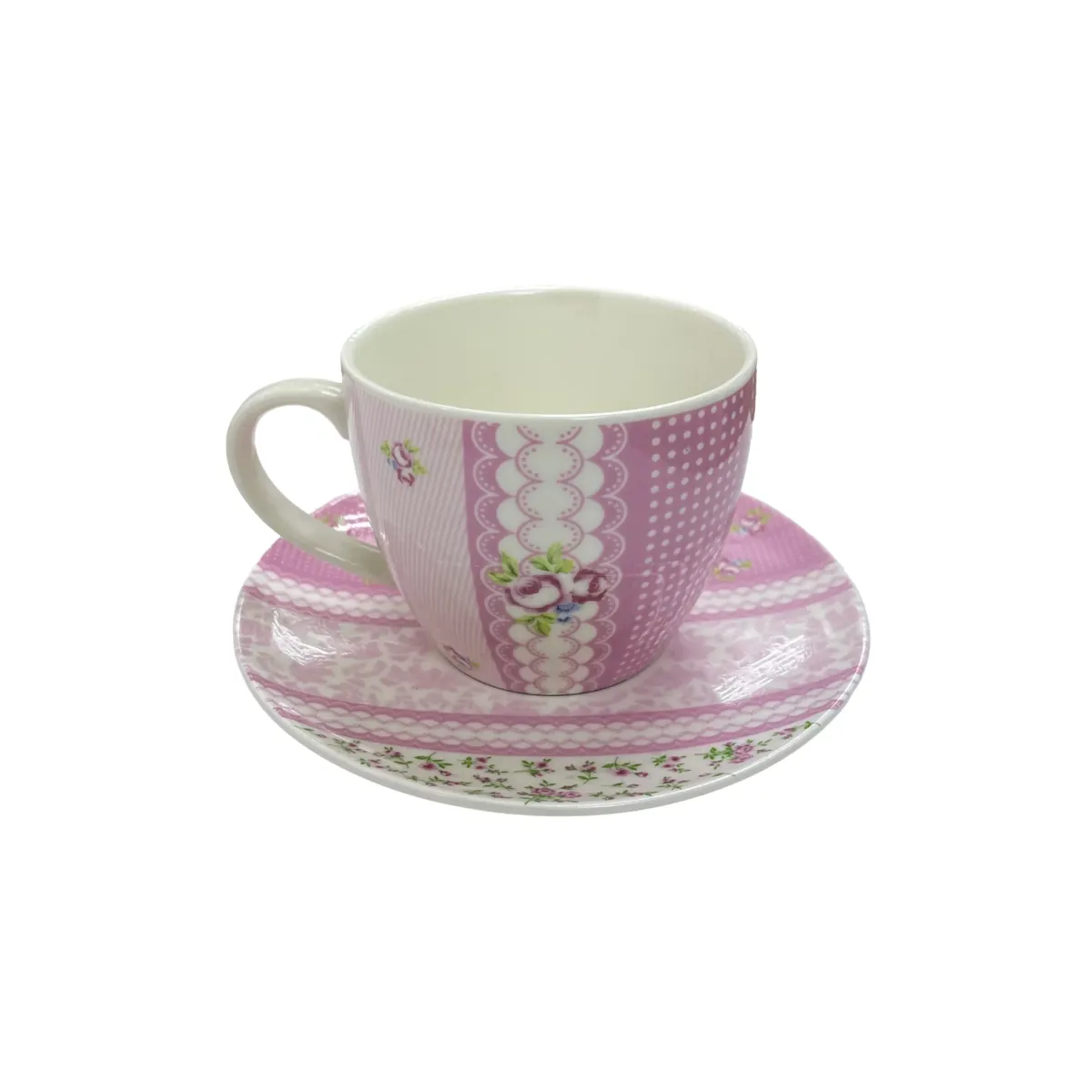 Flowered Tea Cups Set