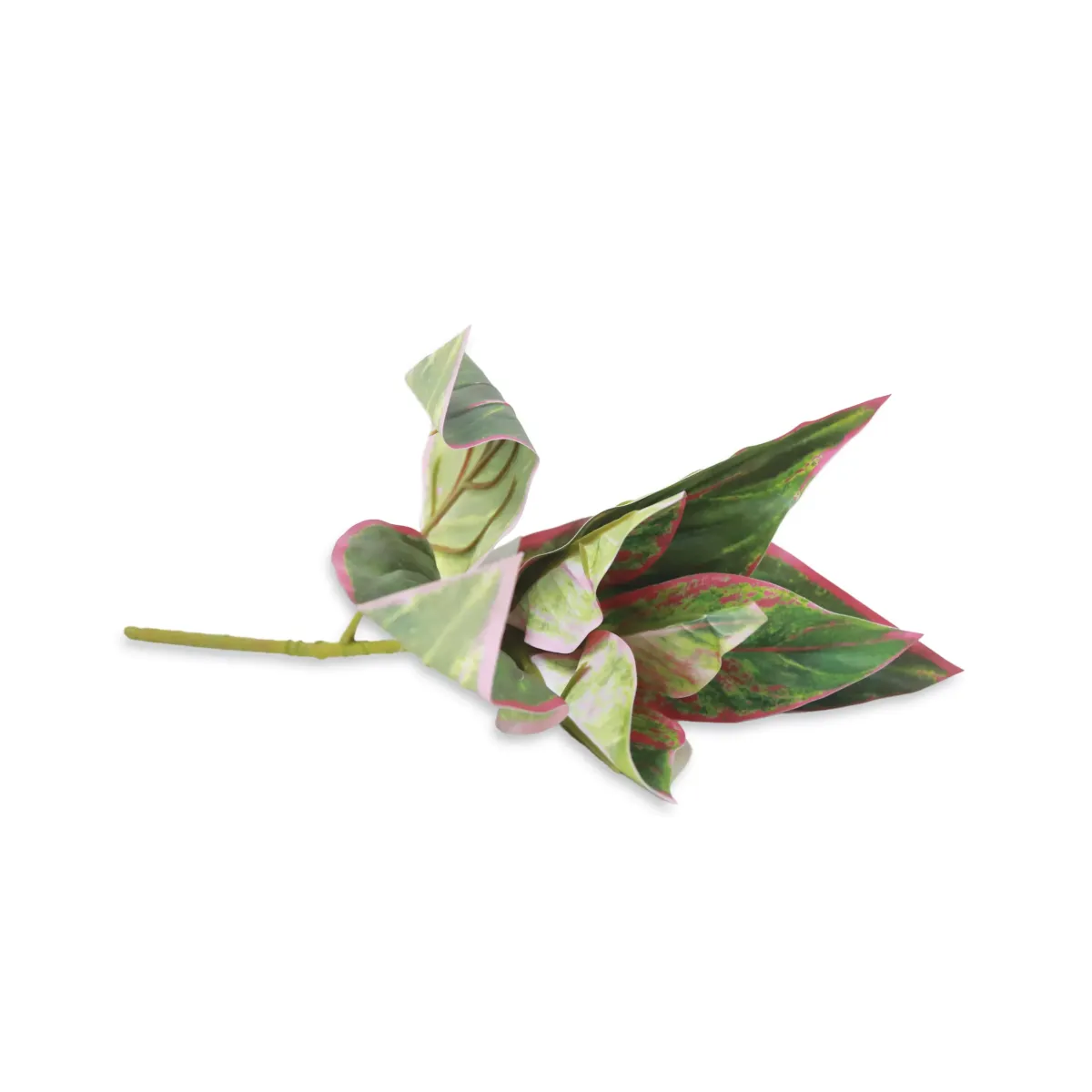 Artificial Green & Pink Algaonema Branch
