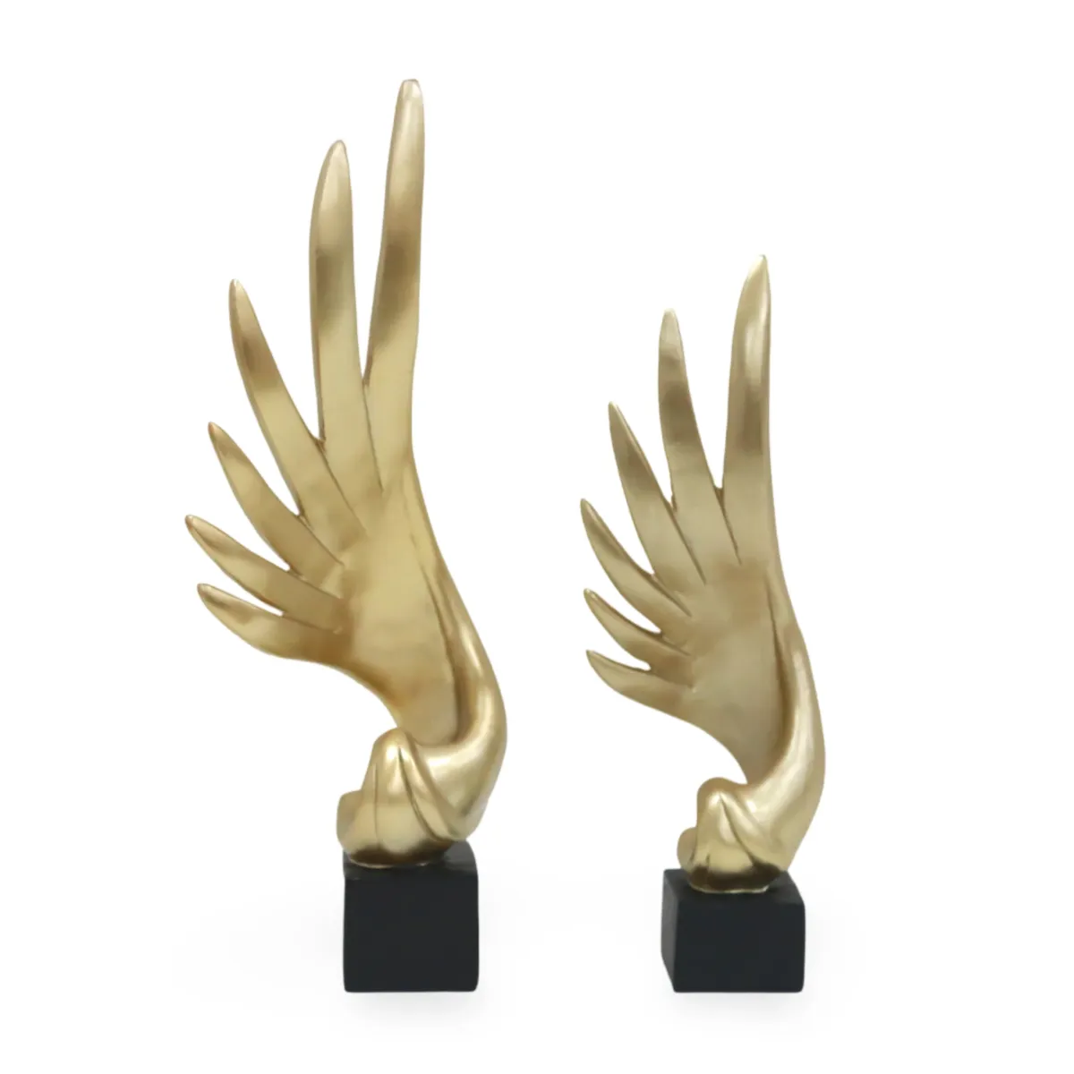 Matt Gold Resin Eagle Feather Decoration