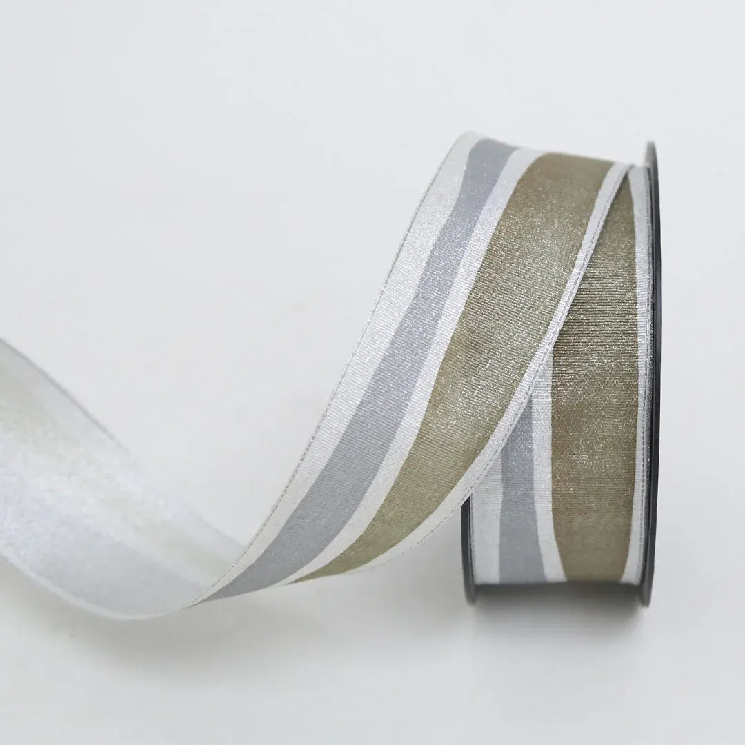 Gold & Silver Lined Taffeta Ribbon