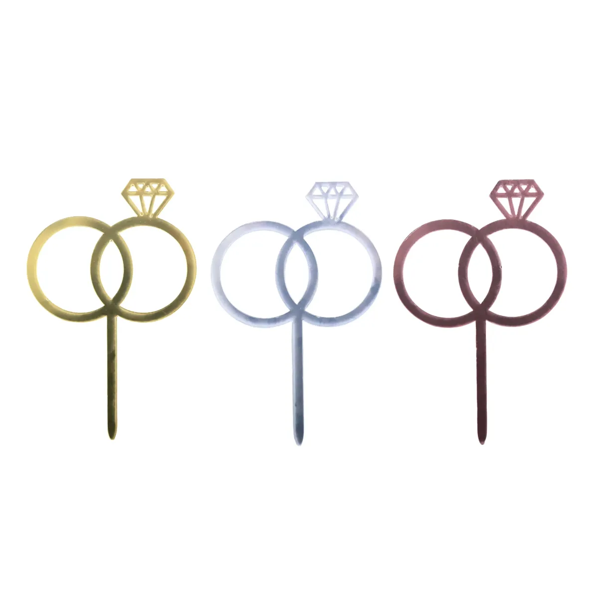 Interlocking Rings Cake Topper Wedding Decor
