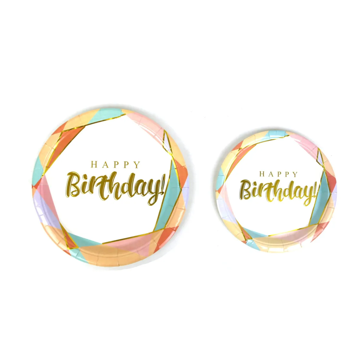 Colorful Happy Birthday Plate – Festive Party Tableware