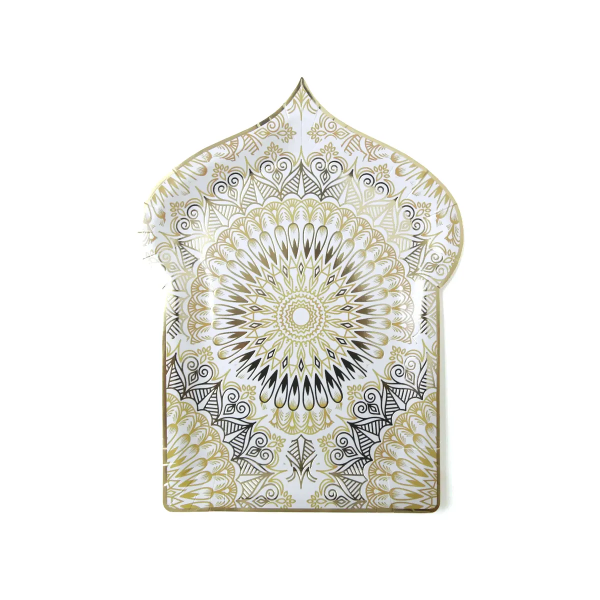 Islamic Dome Paper Plates Elegant Eid Tableware