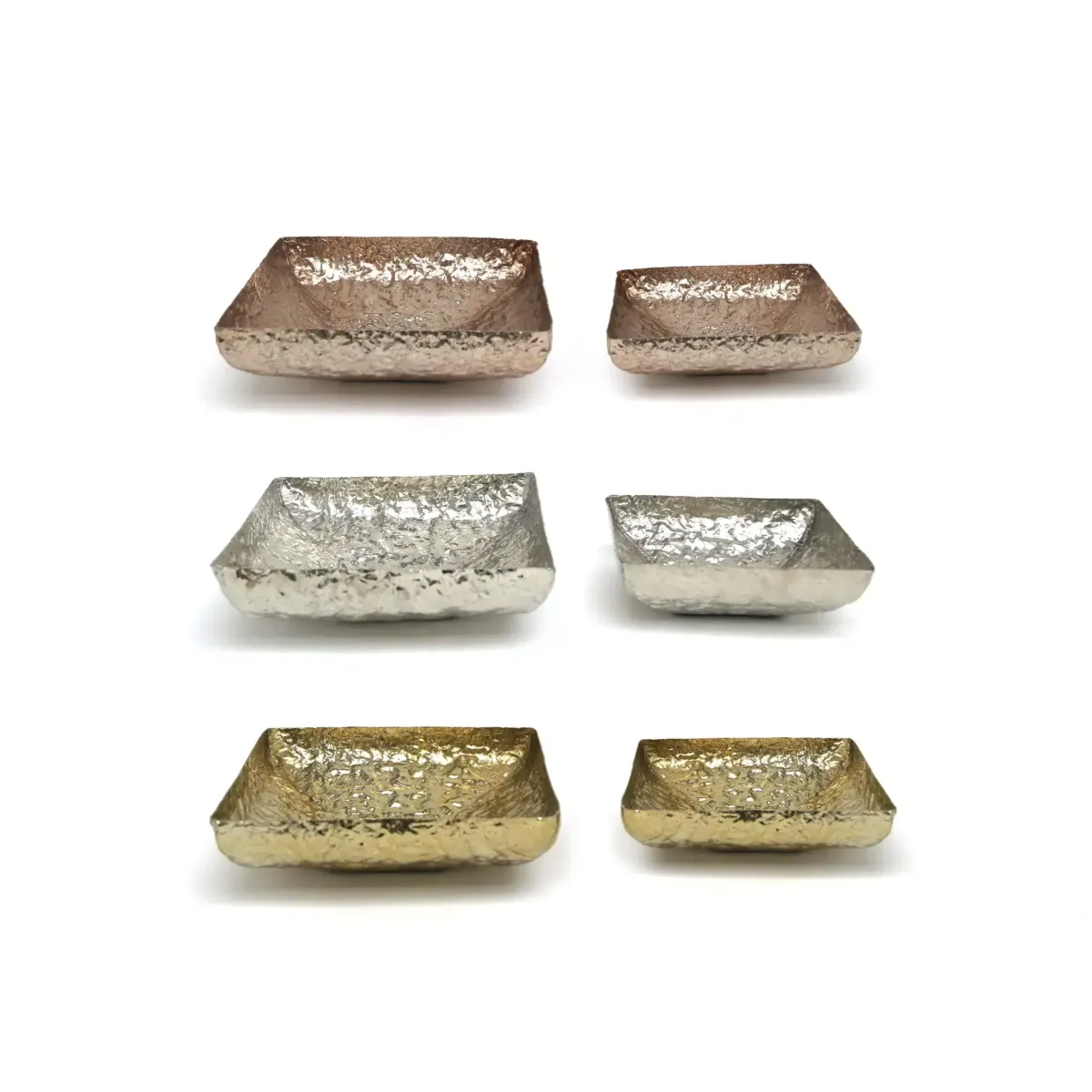 Square Crumpled Alu Bowl