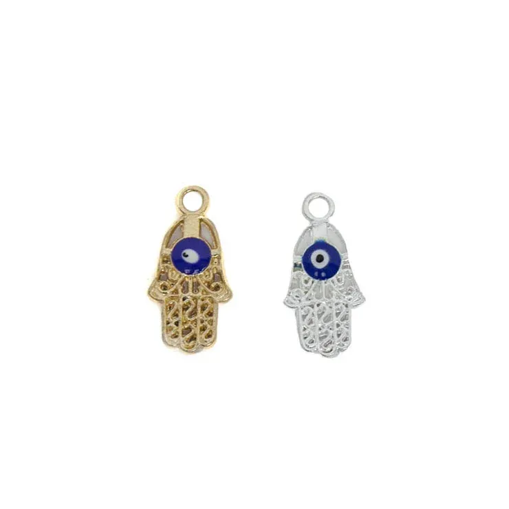 Mid Blue Eye Engraved Hand Palm Pendant – A Symbol of Protection and Style!